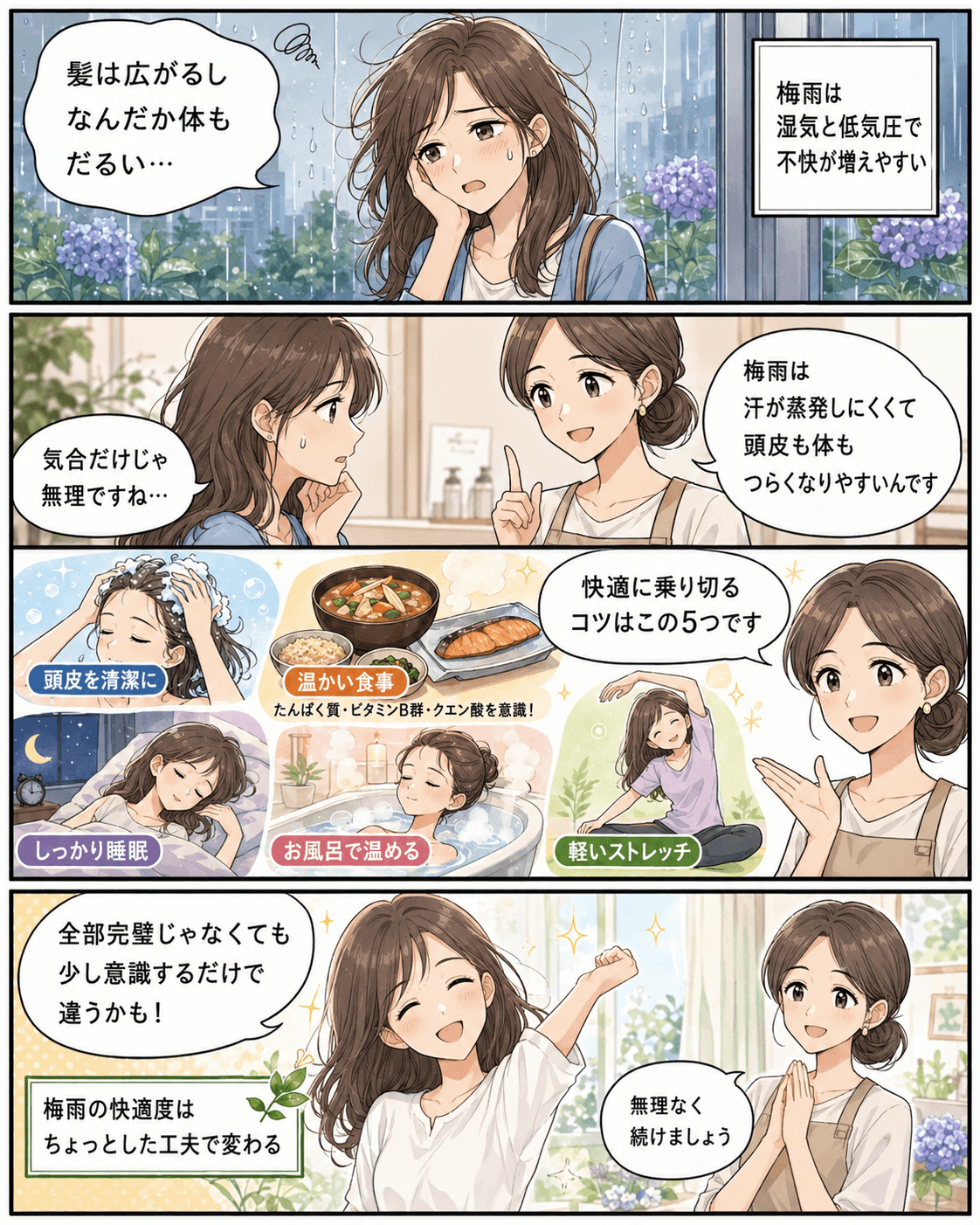 快適に梅雨を乗り切る5つのコツとは?