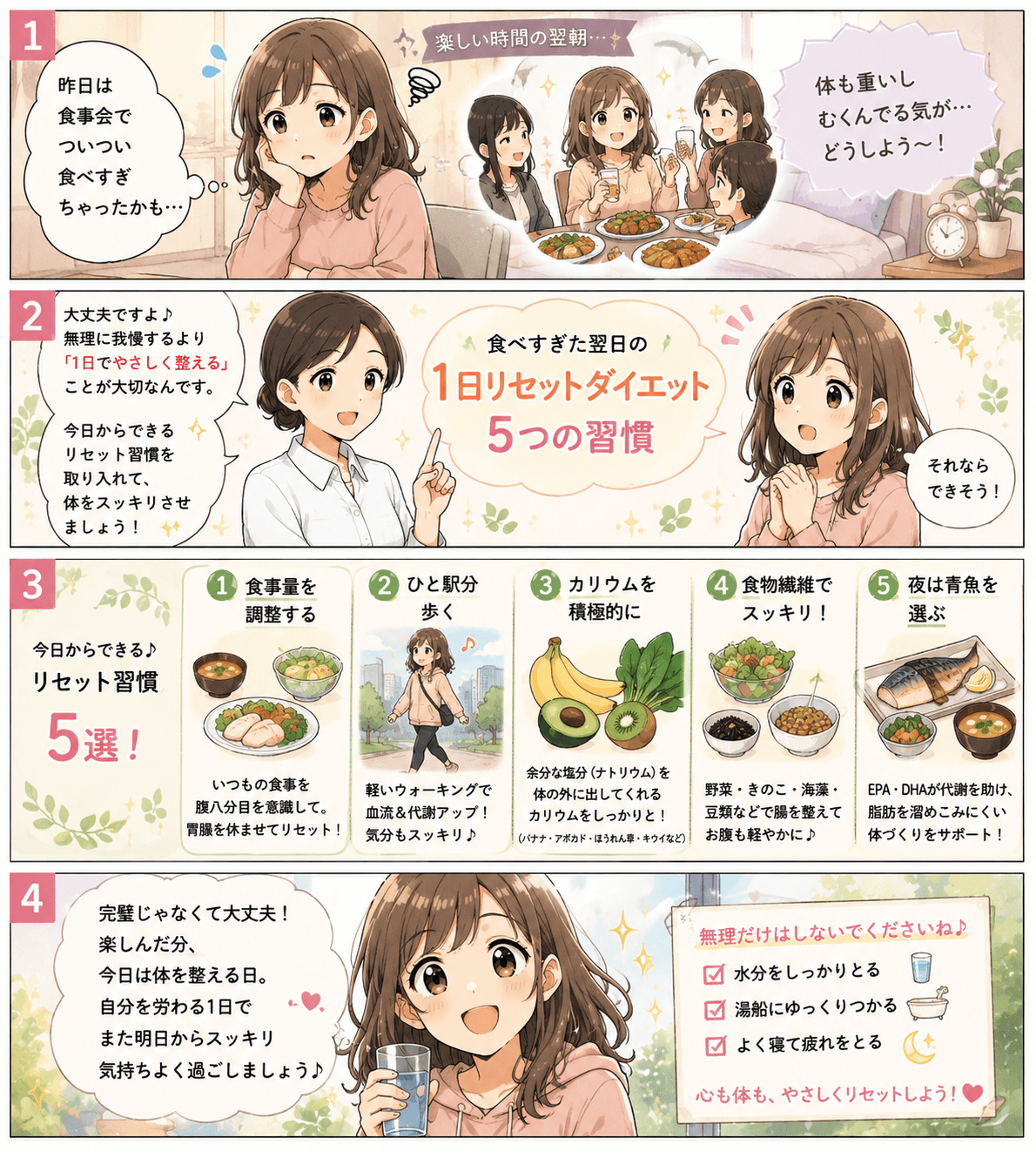 食べ過ぎを1日でリセットする5つの方法
